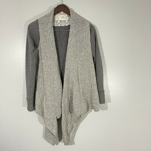 Anthropologie Saturday Sunday Cardigan Size S Asymmetrical Open Front Drape - Picture 6 of 6